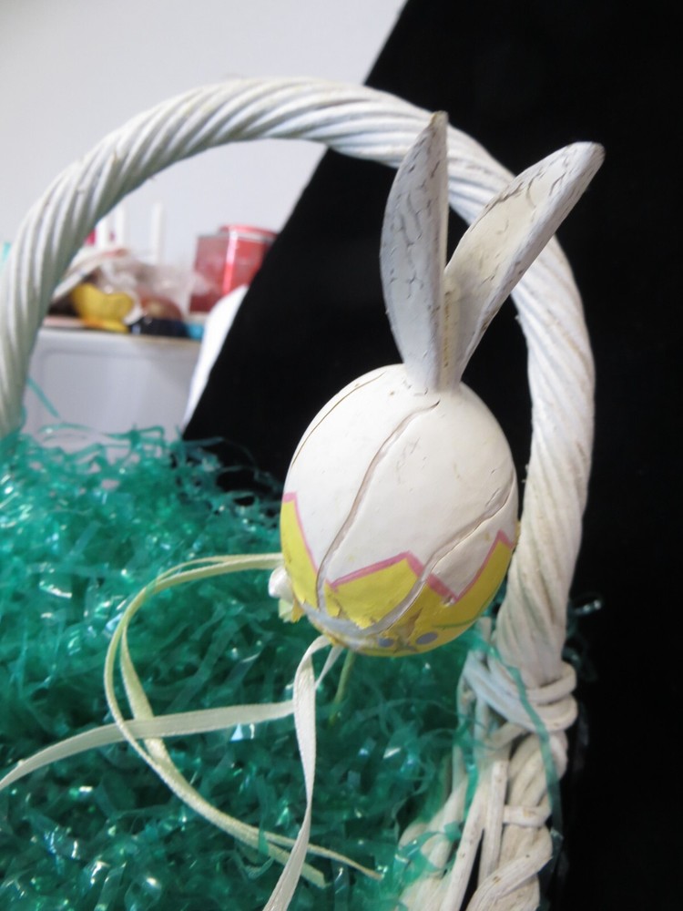 White Wicker Easter Basket