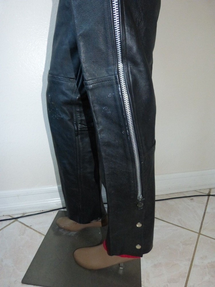 FIRST BLACK LEATHER CHAPS SZ XXS