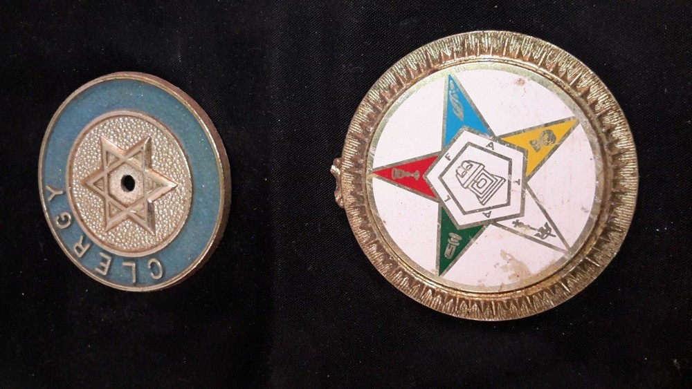 Lot of Nine Fraternal Metal Emblems