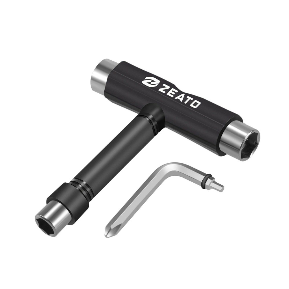 Zeato All-in-One Skate Tools Multi-Function Portable Skateboard T Tool Access