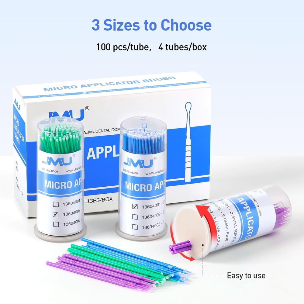400pcs Dental Micro Applicators Brushes Fine, Disposable Microswabs