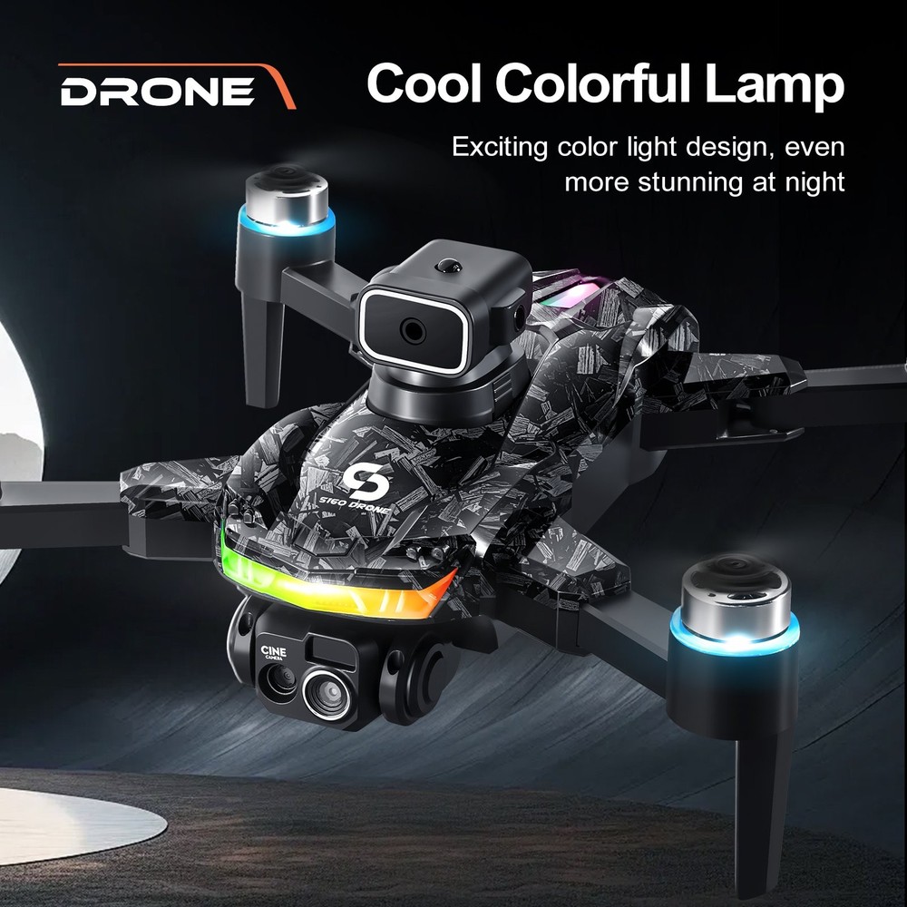 Drone WIFI FPV 4K Dual Camera Obstacle Avoidance Remote Control with Screen S160