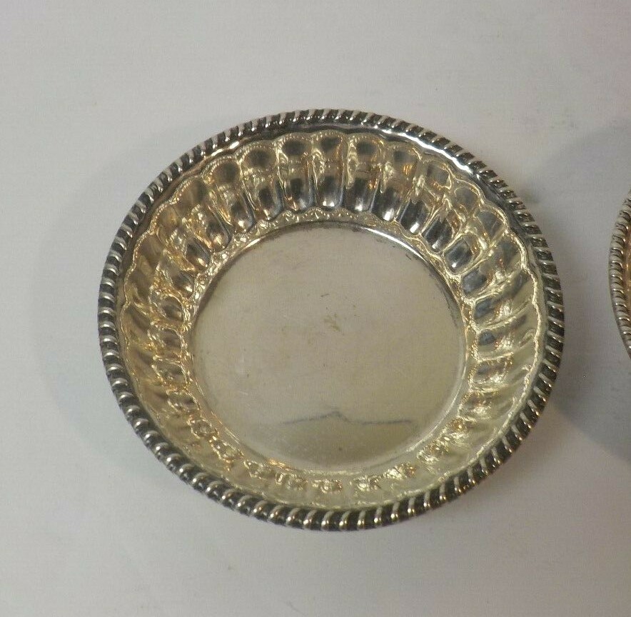 Pair Sterling Silver Salt Cellars or Nut Dishes, No Monograms, 50 grams