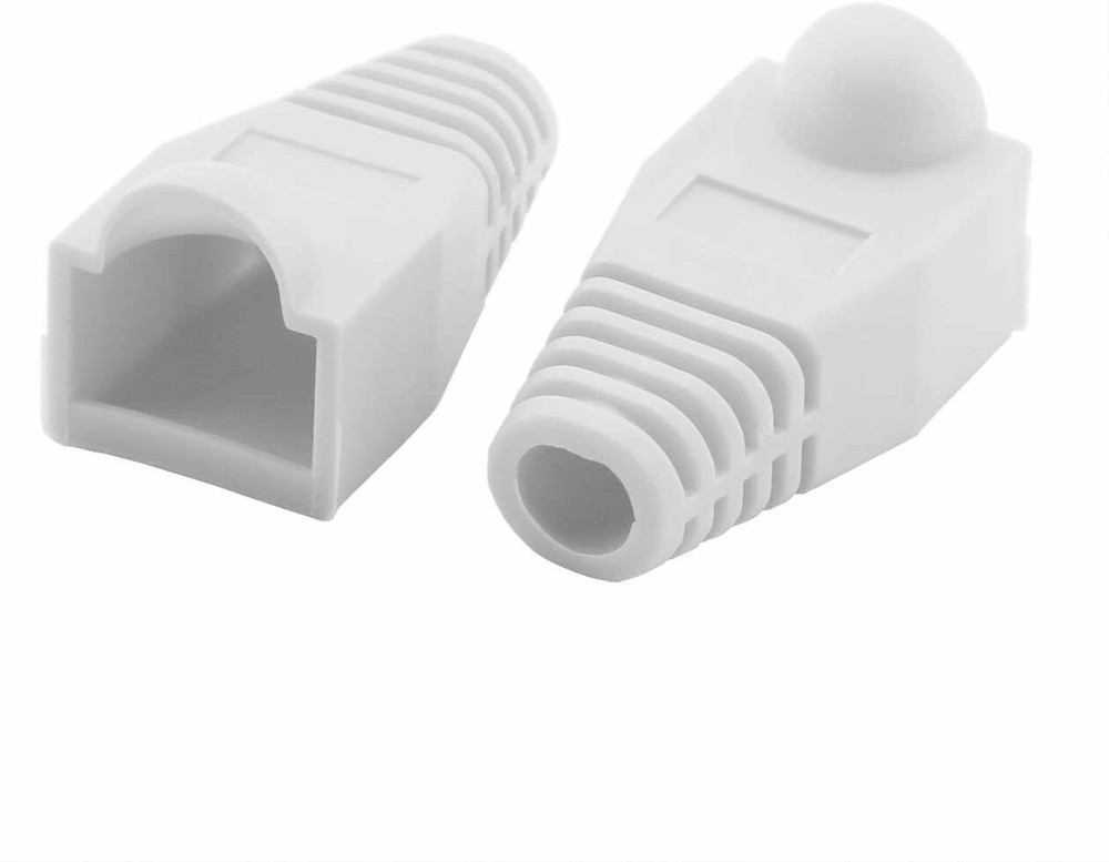 RJ45 Boot End Cap White for Cat5 Cat5e Cat6 Ethernet Cable Modular Plug LOT