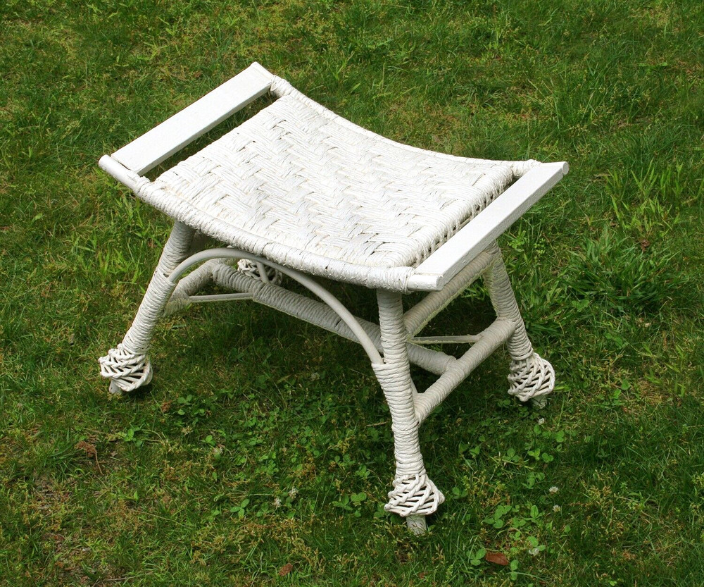 Antique Wicker  Bench/Stool, circa 1900