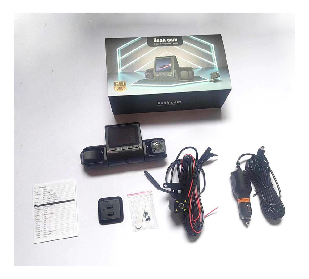 1 set Three Lens Hd Car Recorder 1080p Front/rear Reverse Image