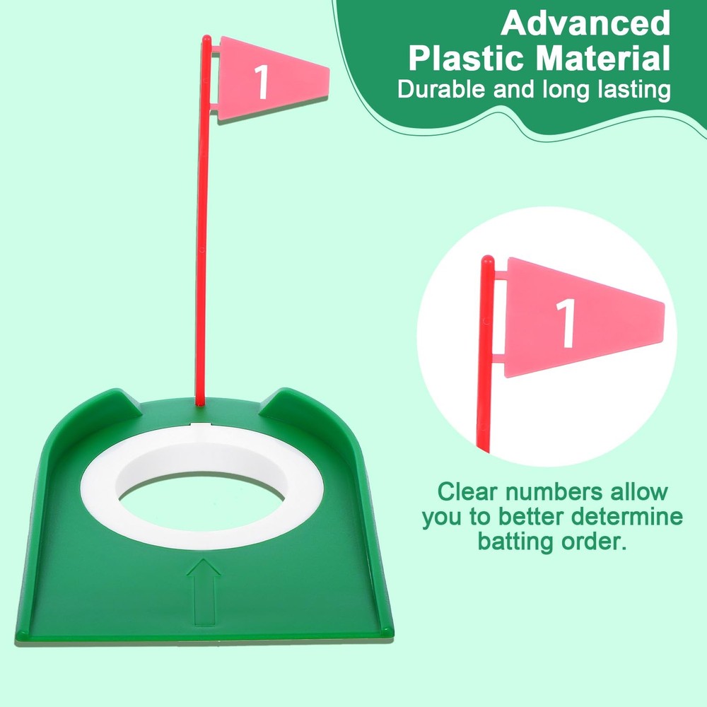 6 Pack Golf Putting Cup with Flags, Plastic Mini Golf Hole Putting Practice A...