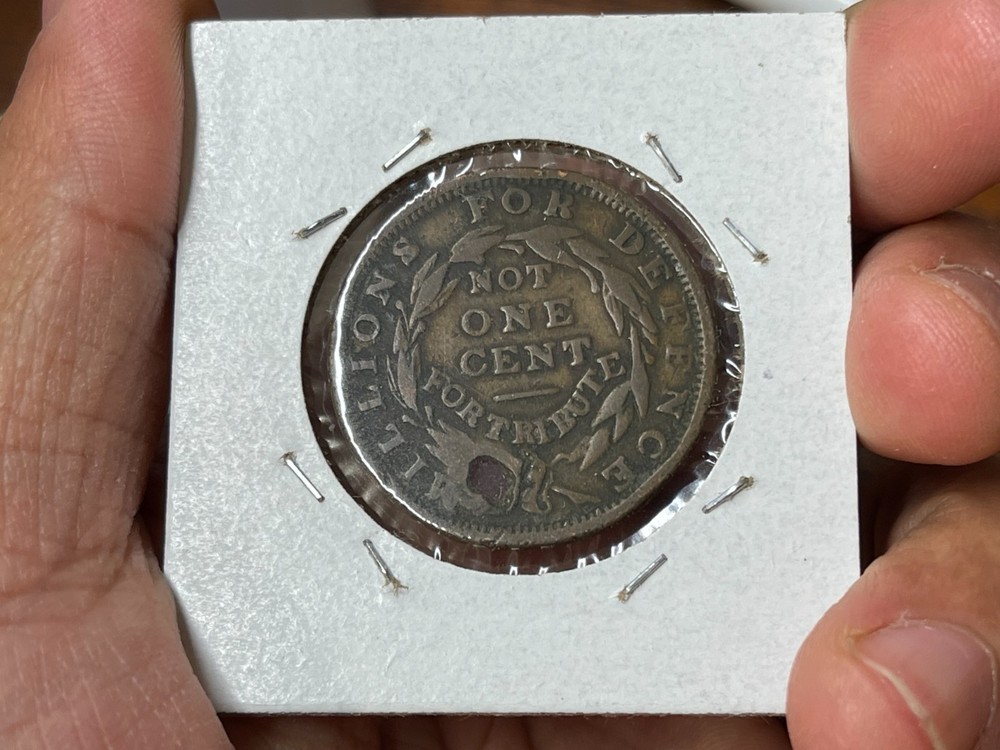 1837 Not One Cent Hard Time Token Damaged
