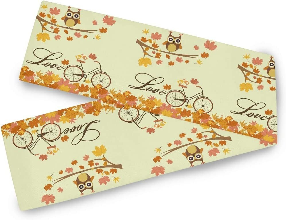 Thanksgiving Day Maple Love Table Runner for Dinner Table Book Table 70" x 13"