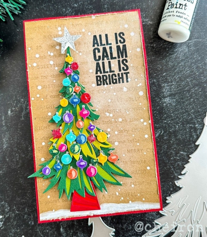 Sizzix Thinlits Colorize Trim a Tree 14pc #666332 Retail $34.99 Tim Holtz NEW