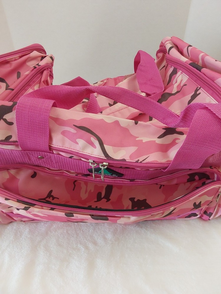 Class 5 Outdoors Pink Camouflage Duffle Bag W/Handle & Padded Shoulder Strap