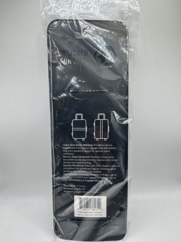 RIDGE Luggage Strap - BLACK - New