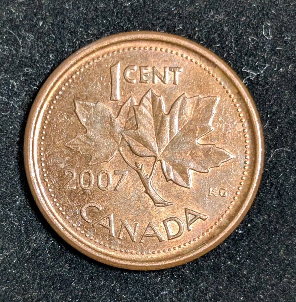 2007 Canada 1 Cent Circulated KM# 490a Brown