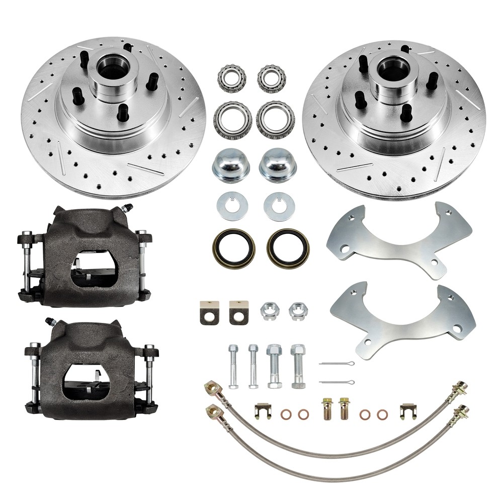 For 57-64 Ford full size front disc brake conversion calipers black