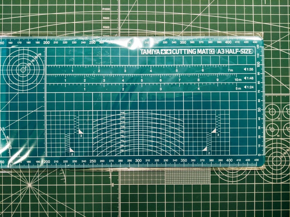 Tamiya Craft Tools Cutting Mat α (A3 Half-Size/Blue) 74144