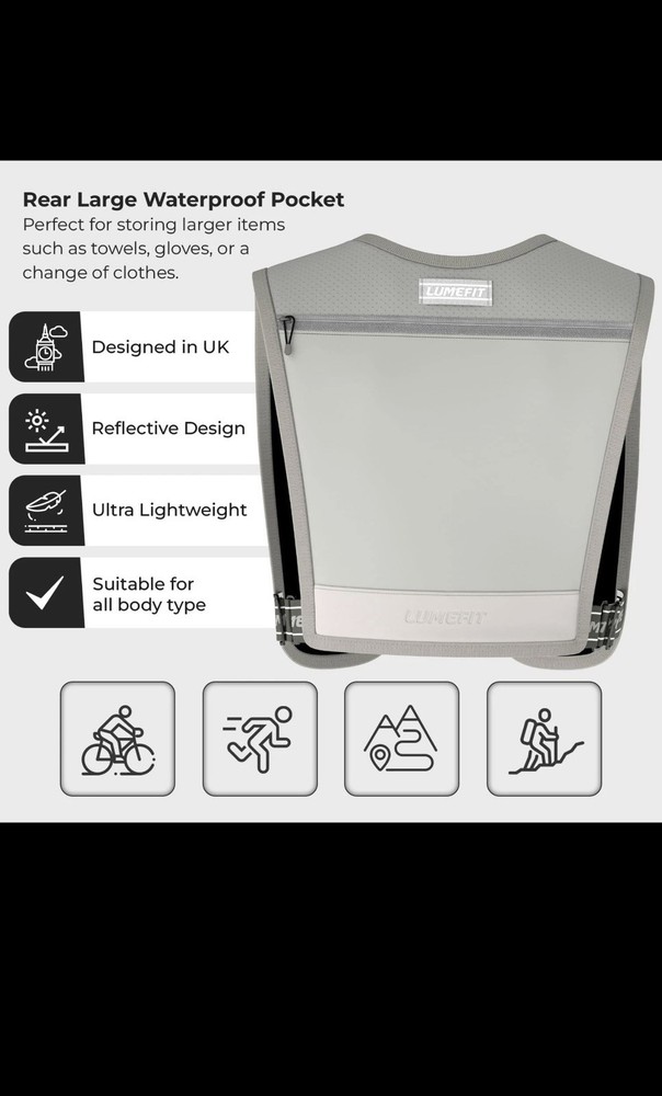 LUMEFIT Running Vest Unisex Adjustable