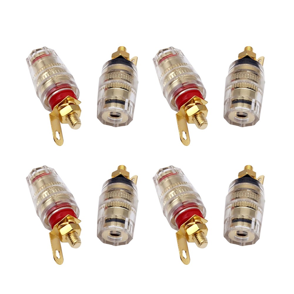 8x Amplifier Speaker Terminal Binding Post Banana Plug Socket Connector 4mm