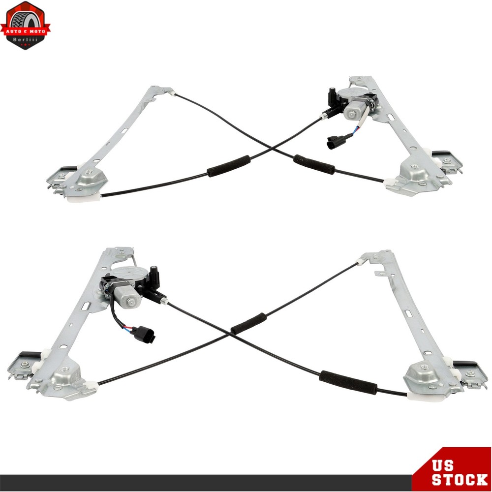 2× Power Window Regulator W/ Motor For Chevy Silverado 1500 Front Left & Right