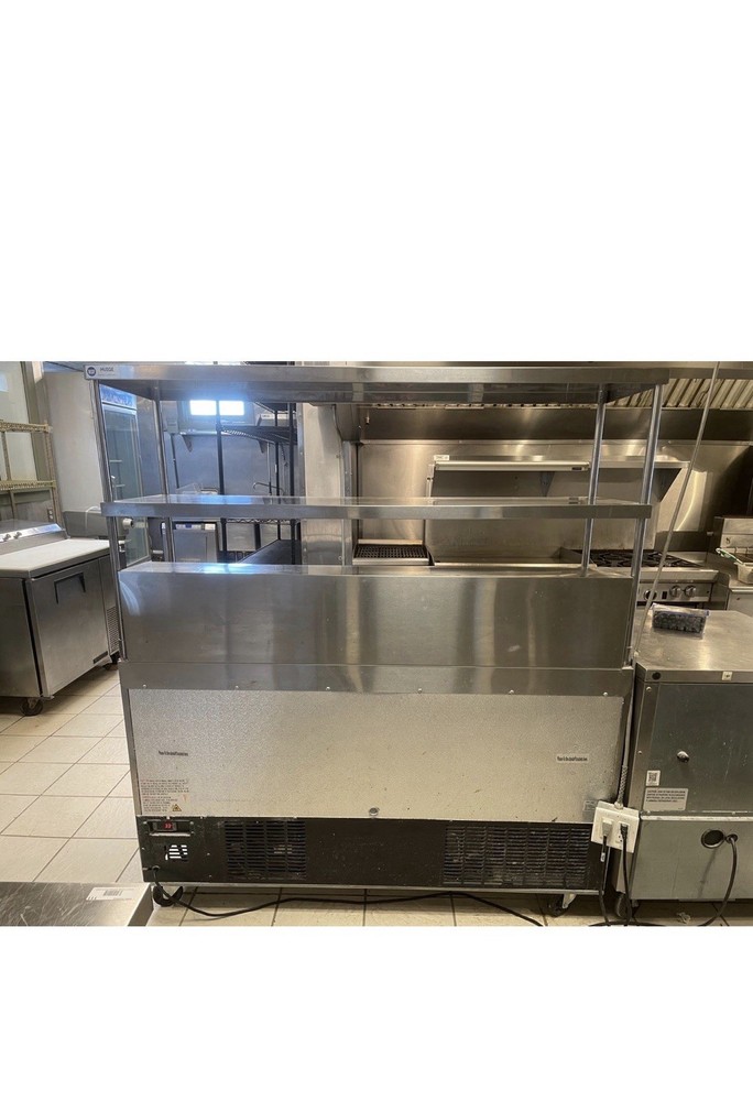 Precision Megatop Sandwich Prep Refrigerator on Casters With Overshelf