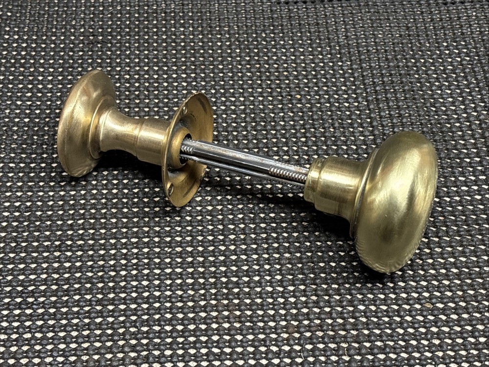 Set of 2 Vintage Brass Door Knobs Pulls Reclaimed