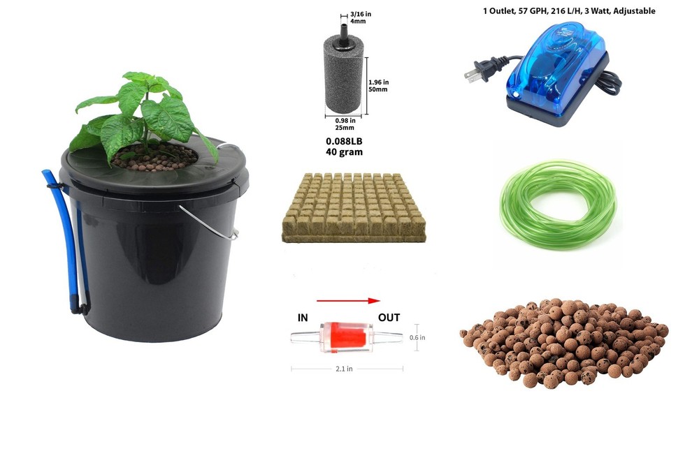 Hydroponics Deep Water Culture DWC Hydroponic System, 3.5 Gallon