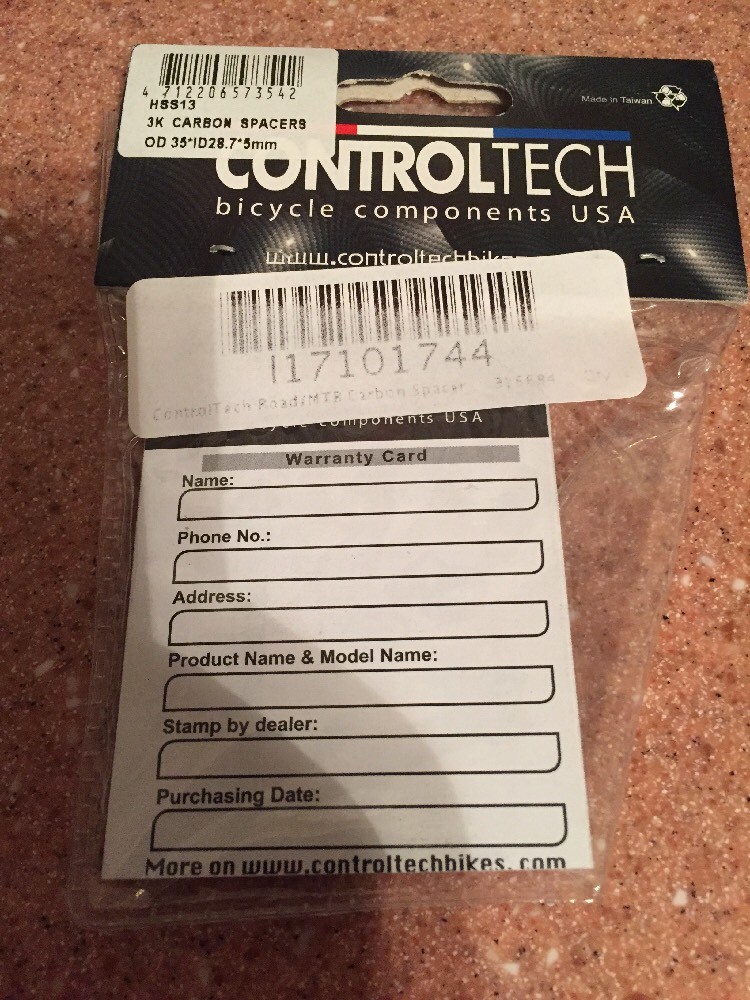 ControlTech Road/MTB Carbon Spacer, 10mm