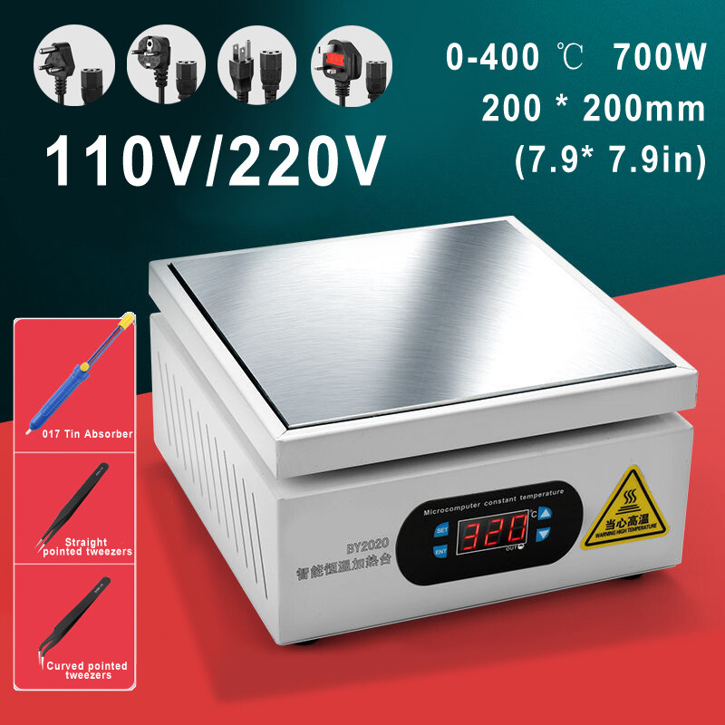 20*20cm Hot Plate Electronic Preheating Station for BGA Heating Work Tool Set