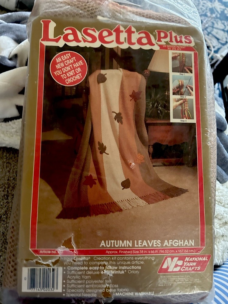 Lasetta Plus Autumn Leaves Afghan Kit
