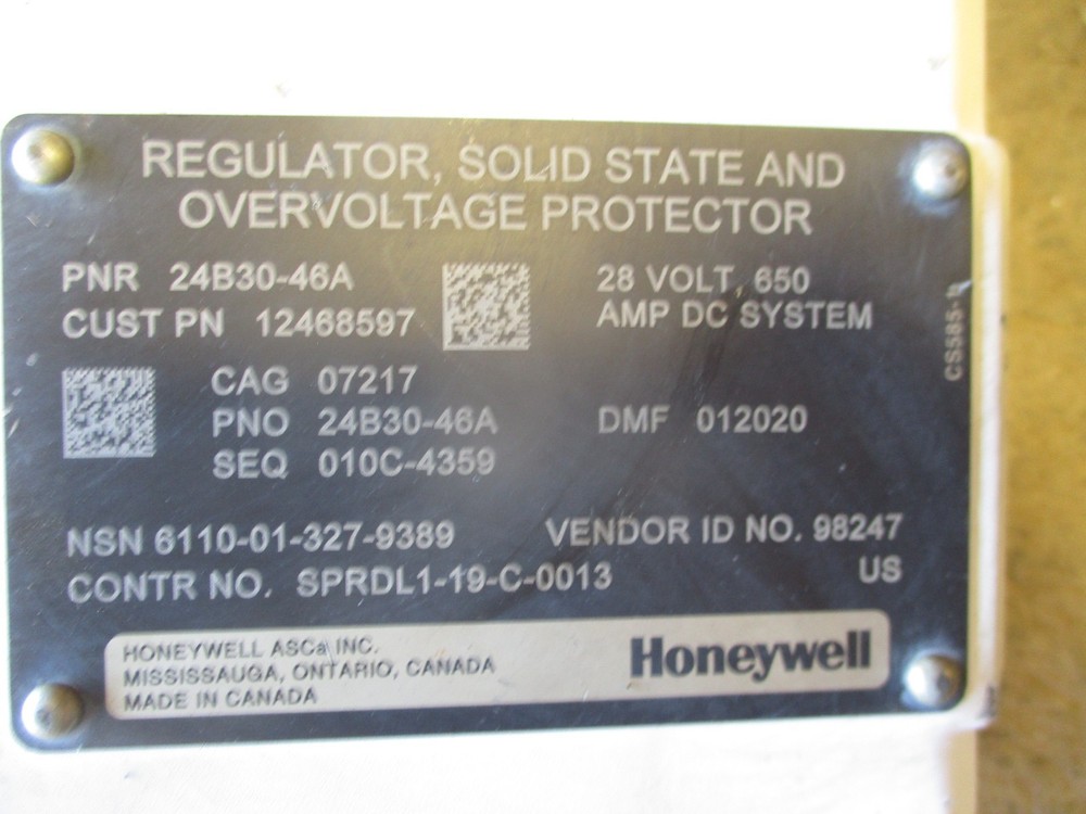 Used? NOS? Regulator, Solid State & Overvoltage Protector 6110-01-327-9389