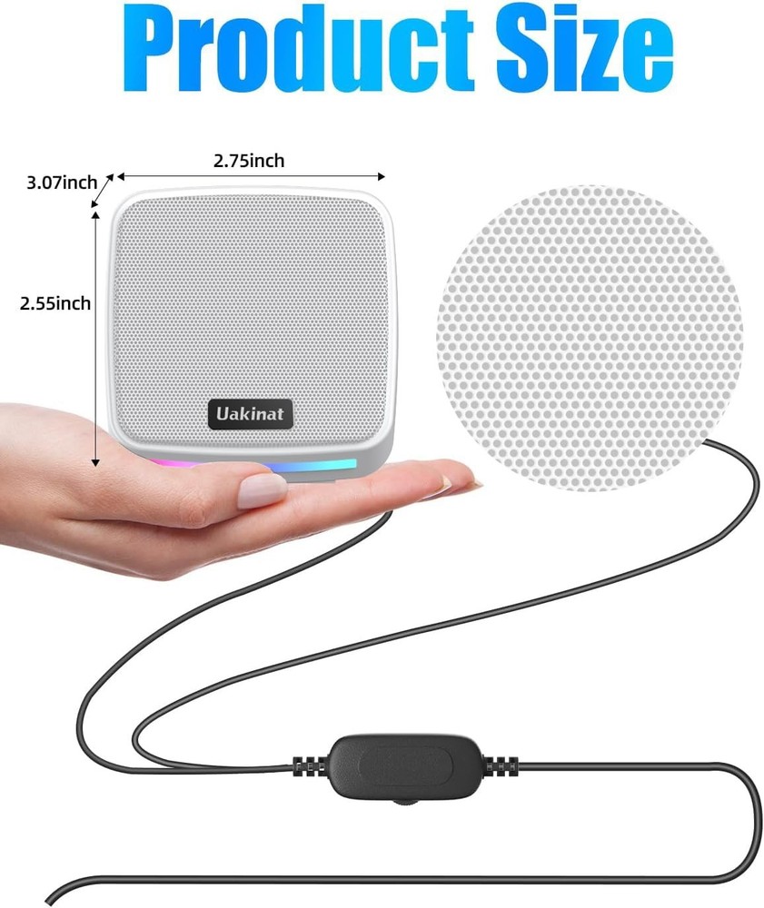 Computer Speakers for Desktop PC, Desktop Speaker USB Powered 3.5mm Aux