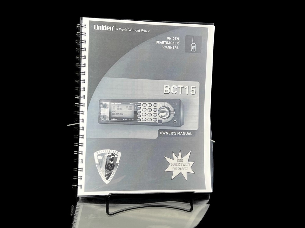 Uniden BCT15 Instructions Operating Manual User Guide Coil Bound