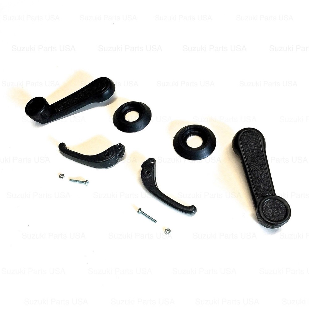 ALL-METAL INTERIOR HANDLE SET (BLACK) - SAMURAI '80-'95