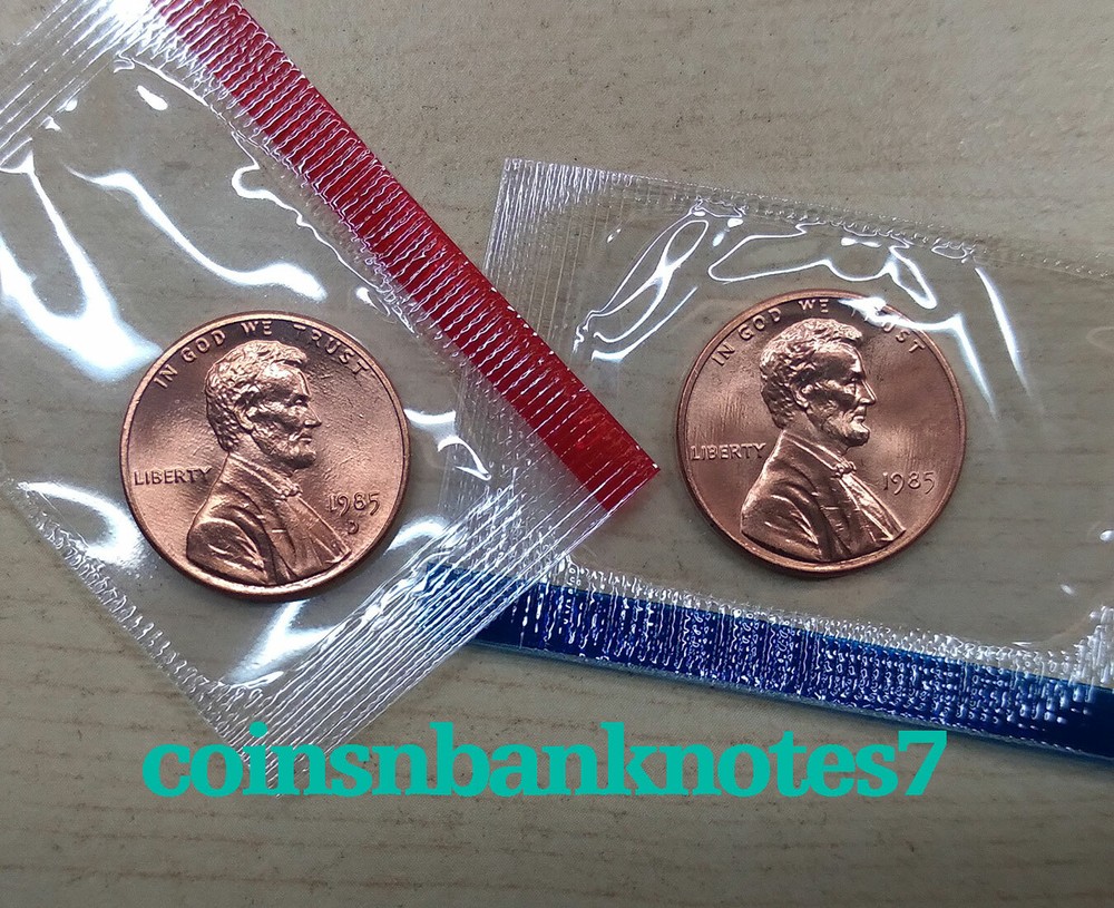 1985-D & P Lincoln Cent BU Set