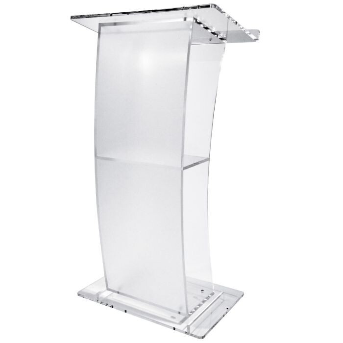 Kingdom Personalized Eclipse Acrylic Lectern with a Frosty Finish