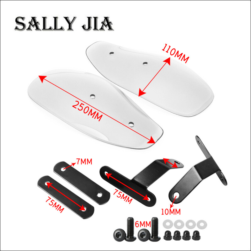 Motorcycle Hand Guard Wind Deflector Handguard Protector Shield Custom Universal