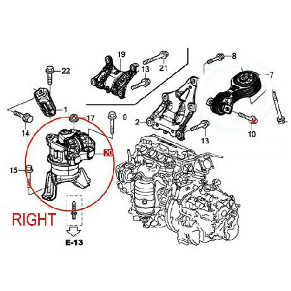 12-15 Civic 1.8L 1.5L Front Engine Mount Automatic Transmission