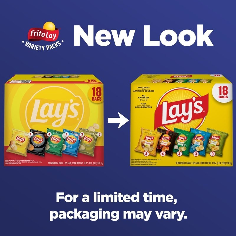 Lay's Snacks Mix Variety Pack, 1 oz, 18 Count