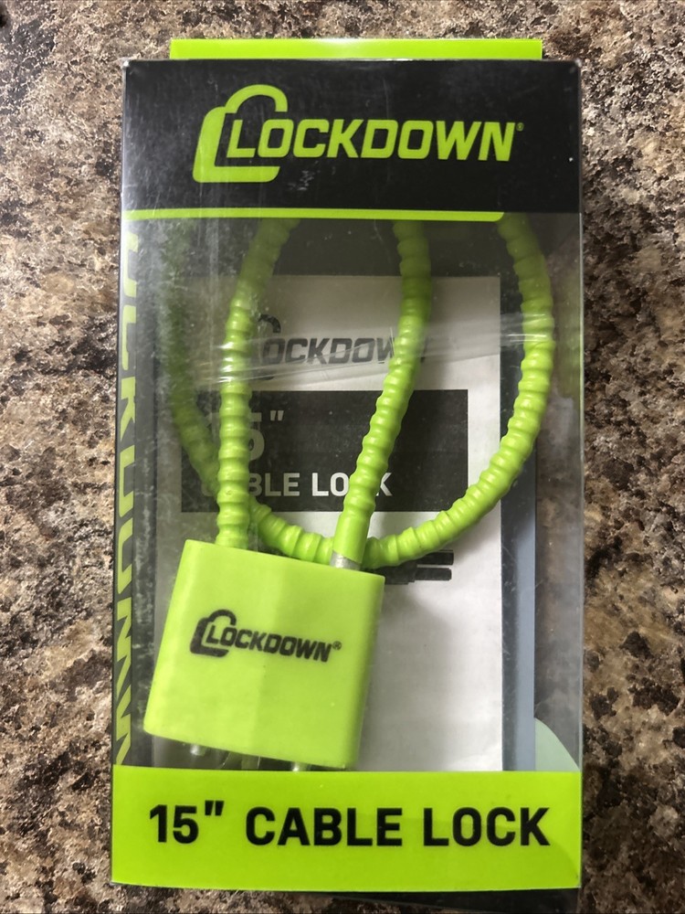 5 Lockdown FSDC 15” Cable LOCK Security Firearm Keyed 2 Keys 30mm