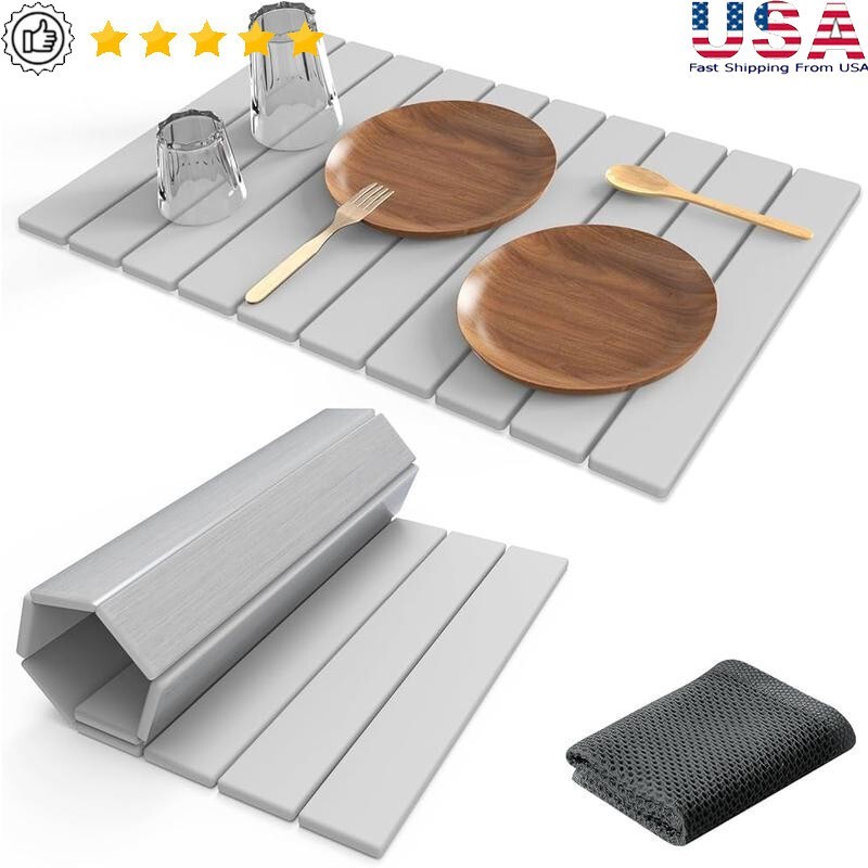 Stone Drying Mat Diatomaceous Earth Fast Drying Space Saving Kitchen Accessory