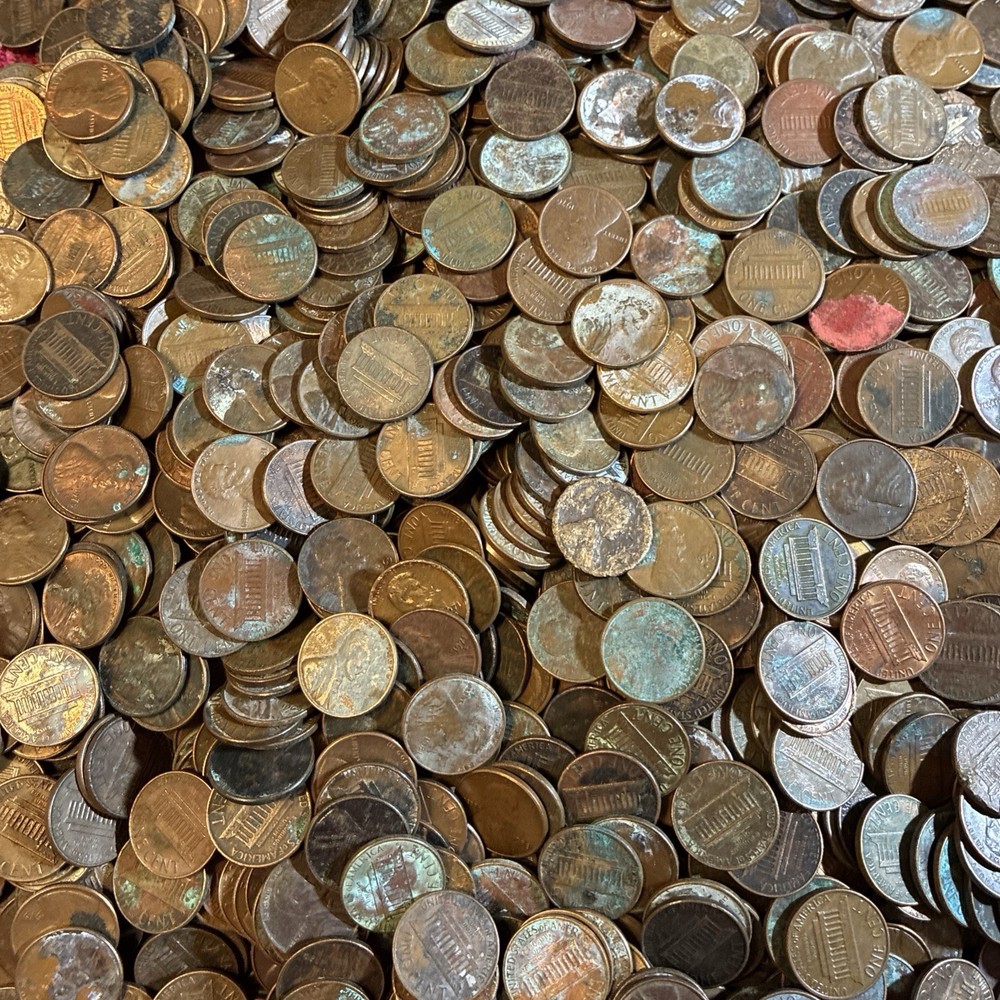 Copper One Cent Coins~~~10LBS~~~Culls, Discolored~~~Please Read Description