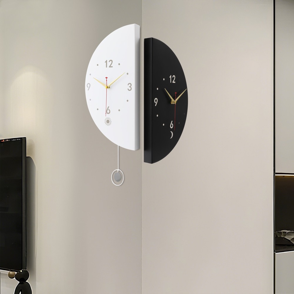 Wall Clock Decoration, Double-sided Corner Wall Clock, Modern Wall Clock