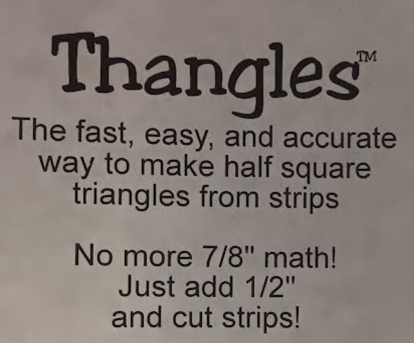 "Thangles" Easy~Half Square Triangle For Beginner Tear Away Template~Quilting