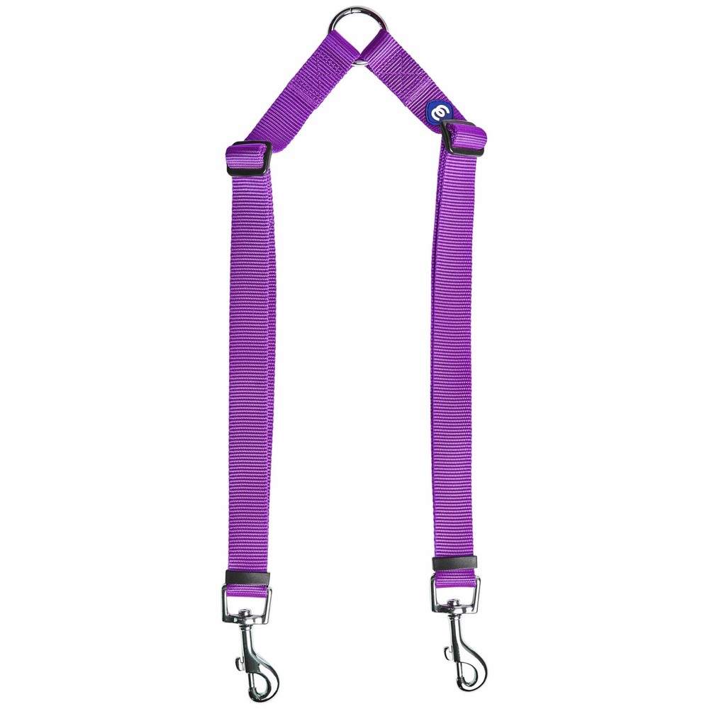 Essentials Durable Classic Double Dog Leash Coupler, Dark Orchid, Medium/Larg...