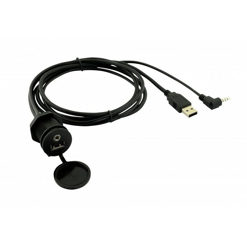 PAC USBAUX3 USB & 3.5mm AUX 3-Ft Cable with Waterproof Cap