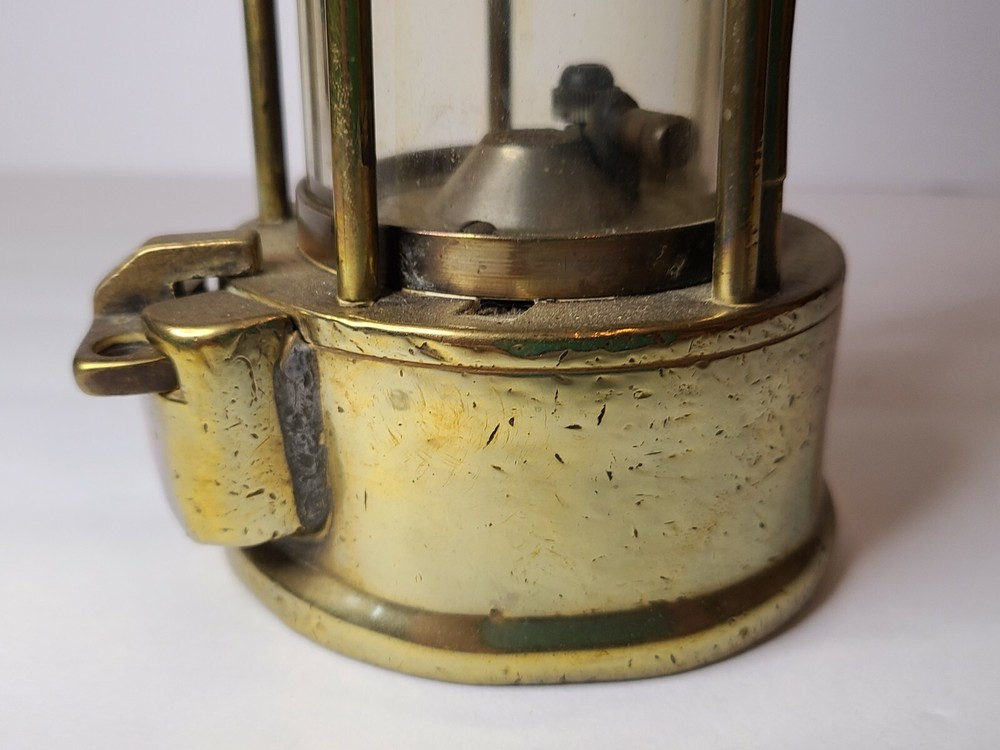 Antique Eccles Protector/Miners/Davy Lamp- Type 6- Brass- 1963
