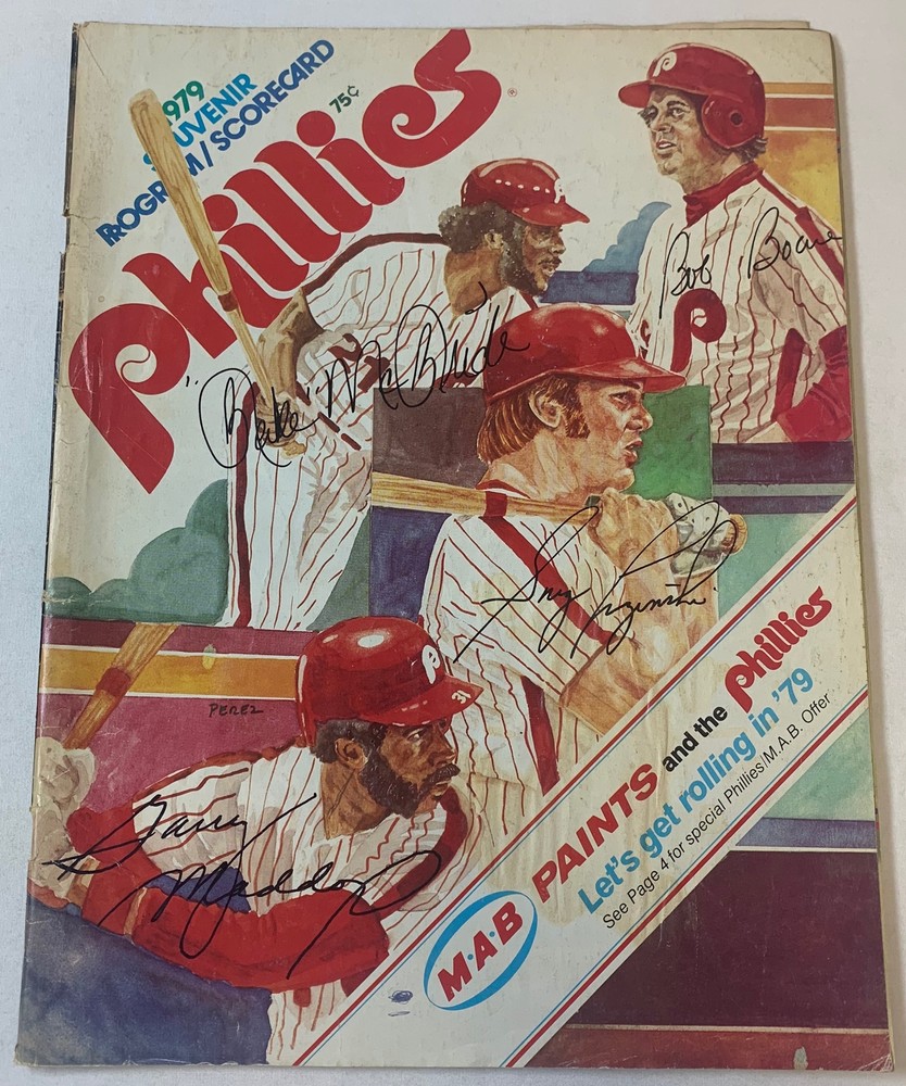 1979 PHILADELPHIA PHILLIES PROGRAM vs Cincinnati Reds version 2 - scored