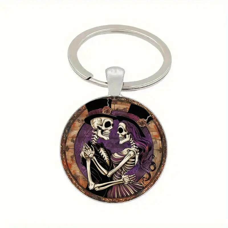 Halloween Skulls Dance Keyring Keychain