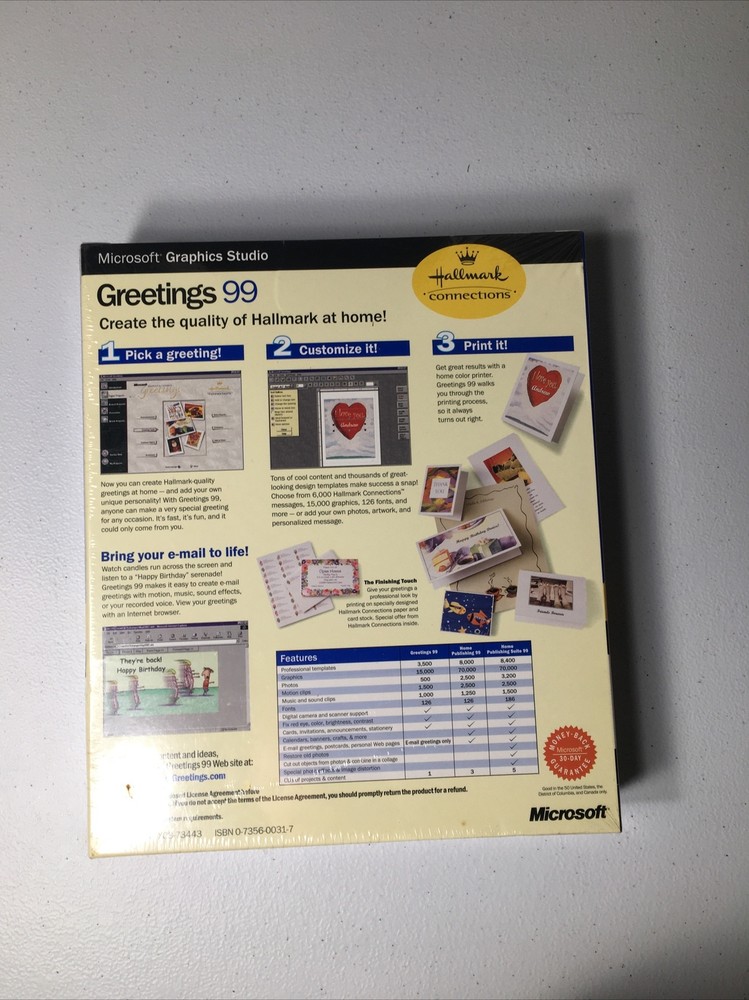 Microsoft Graphics Studio Greets 99 CD ROM