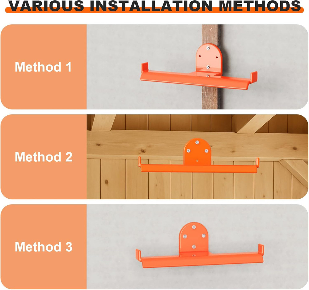 Heavy Duty Backpack Blower Rack with Hose Holder for Tool Storage - 2 Pack