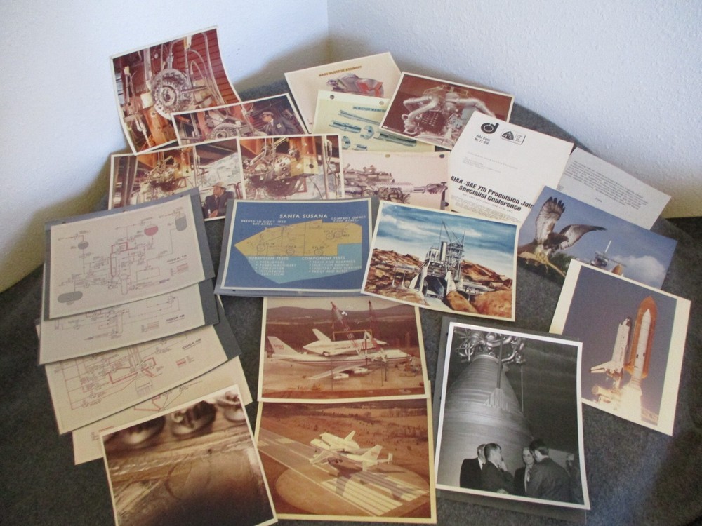 EARLY NASA SPACE SHUTTLE DEVELOPMENT REPORTS/PHOTOS/PRESENTATIONS RS25 DESIGNER